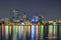Late Night at Perth City, Australia taken with Nikon D800E, Samyang 14mm f/2.8 and HDR 9 exposures